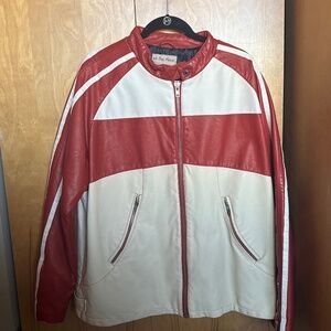 Free People Ryder Sport Vegan Moto Jacket - Red/White